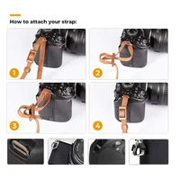 Portable Camera Strap Adjustable Cotton Leather Shoulder Neck Belt for Sony Nikon DSLR Digital SLR Universal Camera Carry Strap 4