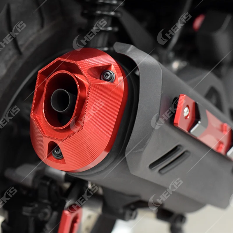 Chekis Is Suitable for Honda 2020-2024 Pcx125 Pcx160 Vario160 Modified Accessories Exhaust Pipe Tail Cover Exhaust Tail Protective Cover Aluminum