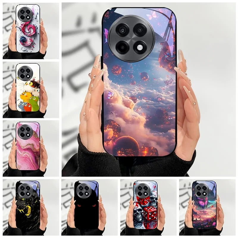 Para Oneplus 13R 5G Fundas de vidrio templado para Oneplus Nord 4 13Pro cubierta trasera dura para Oneplus 13 ACE 5 Pro Fundas oneplus13