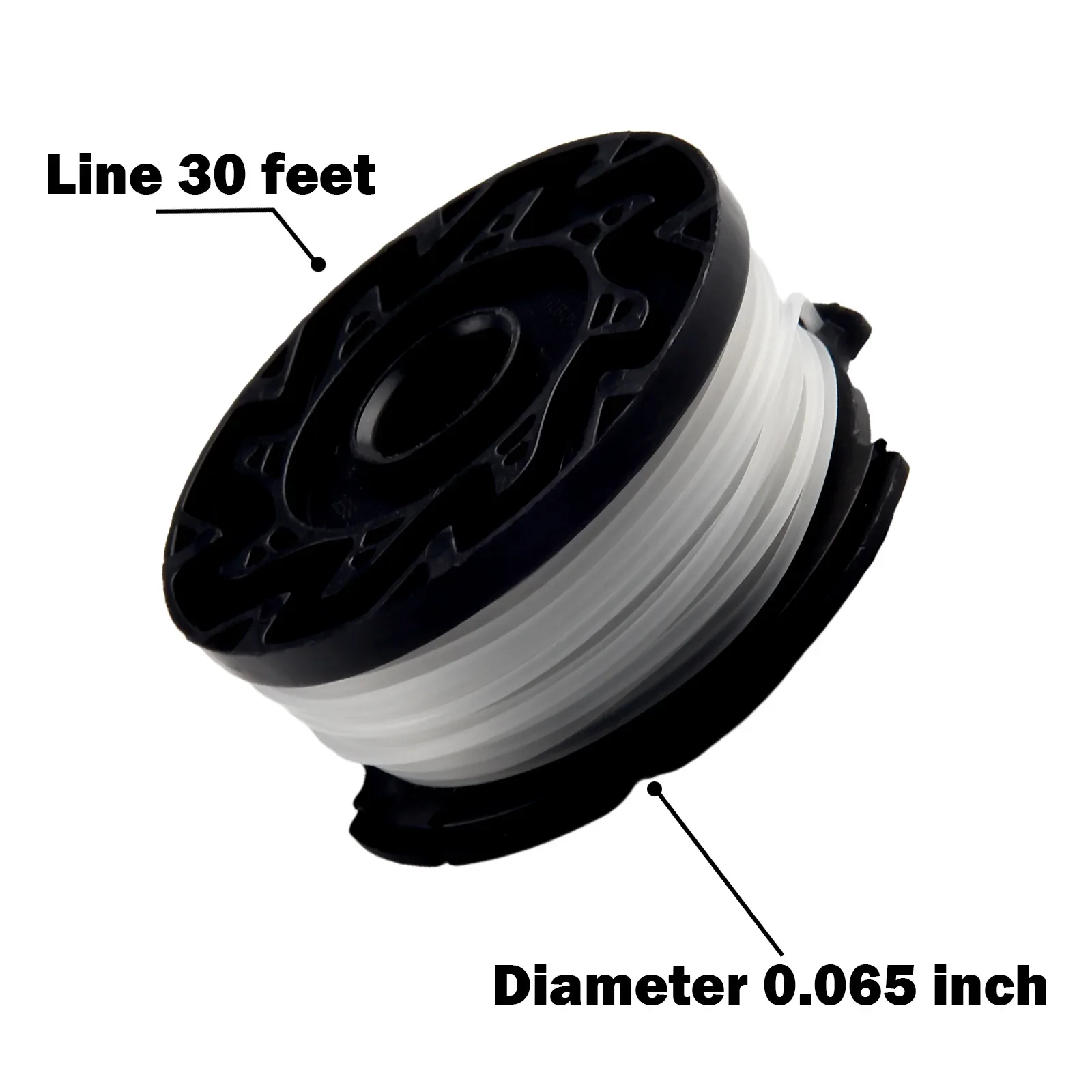 1+1+1 Set Spool Mowing Line Suitable For Multiple BLACK+DECKER String Trimmer Models 0.065 Inches 1.65mm BLACK+DECKER Black