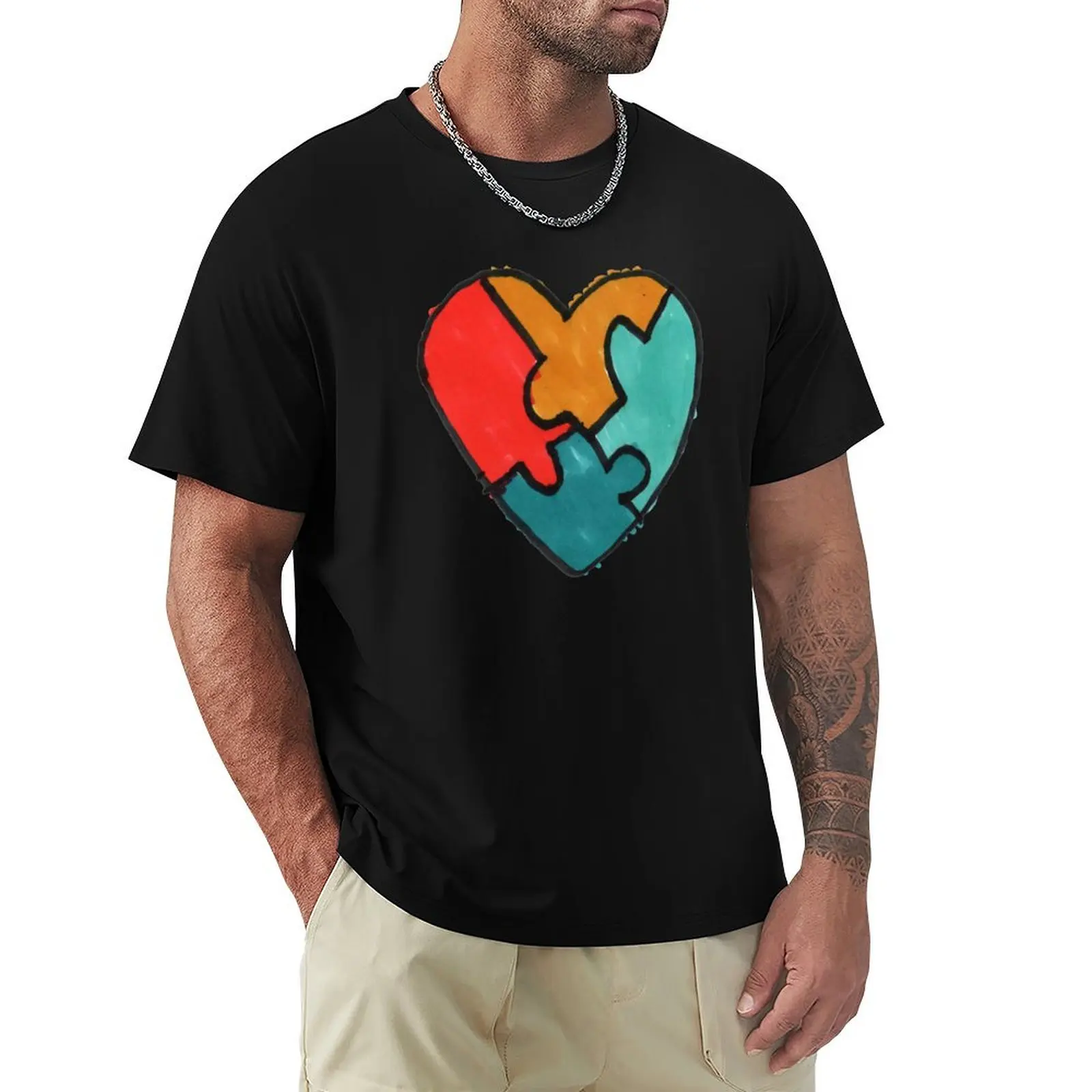 

Daggie's Heart T-Shirt customizeds hippie clothes blanks mens vintage t shirts