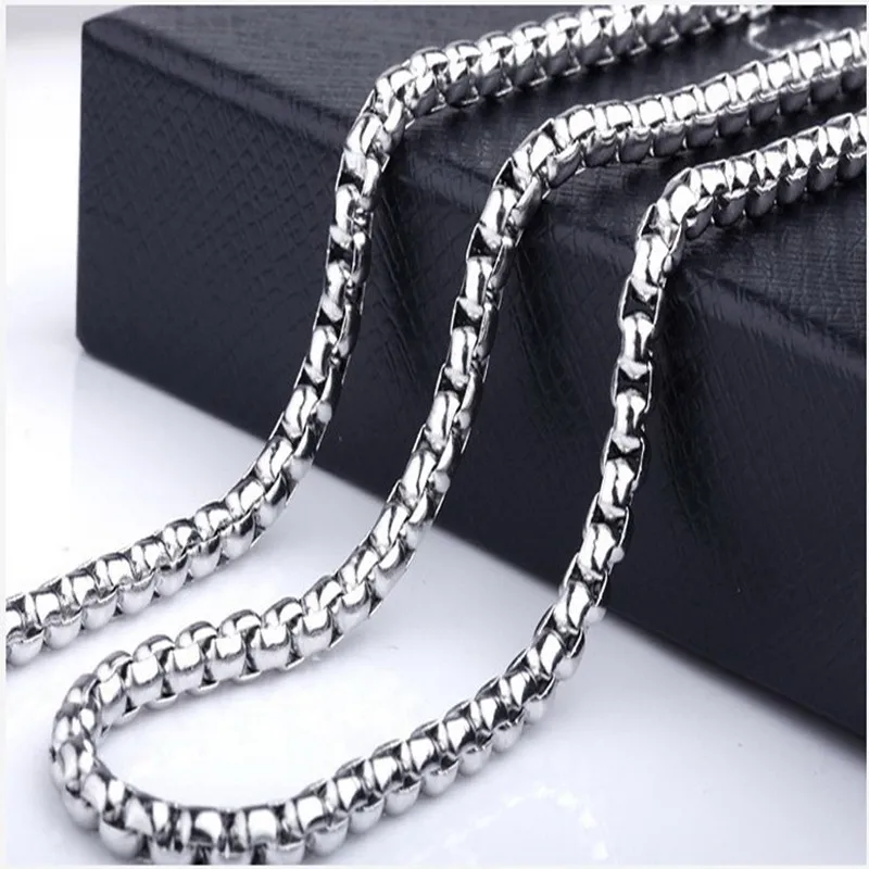 YQ 316L Edelstahl Kette Halskette für Männer Frauen Schmuck Anhänger Zubehör 3 Farben – Detail 5
