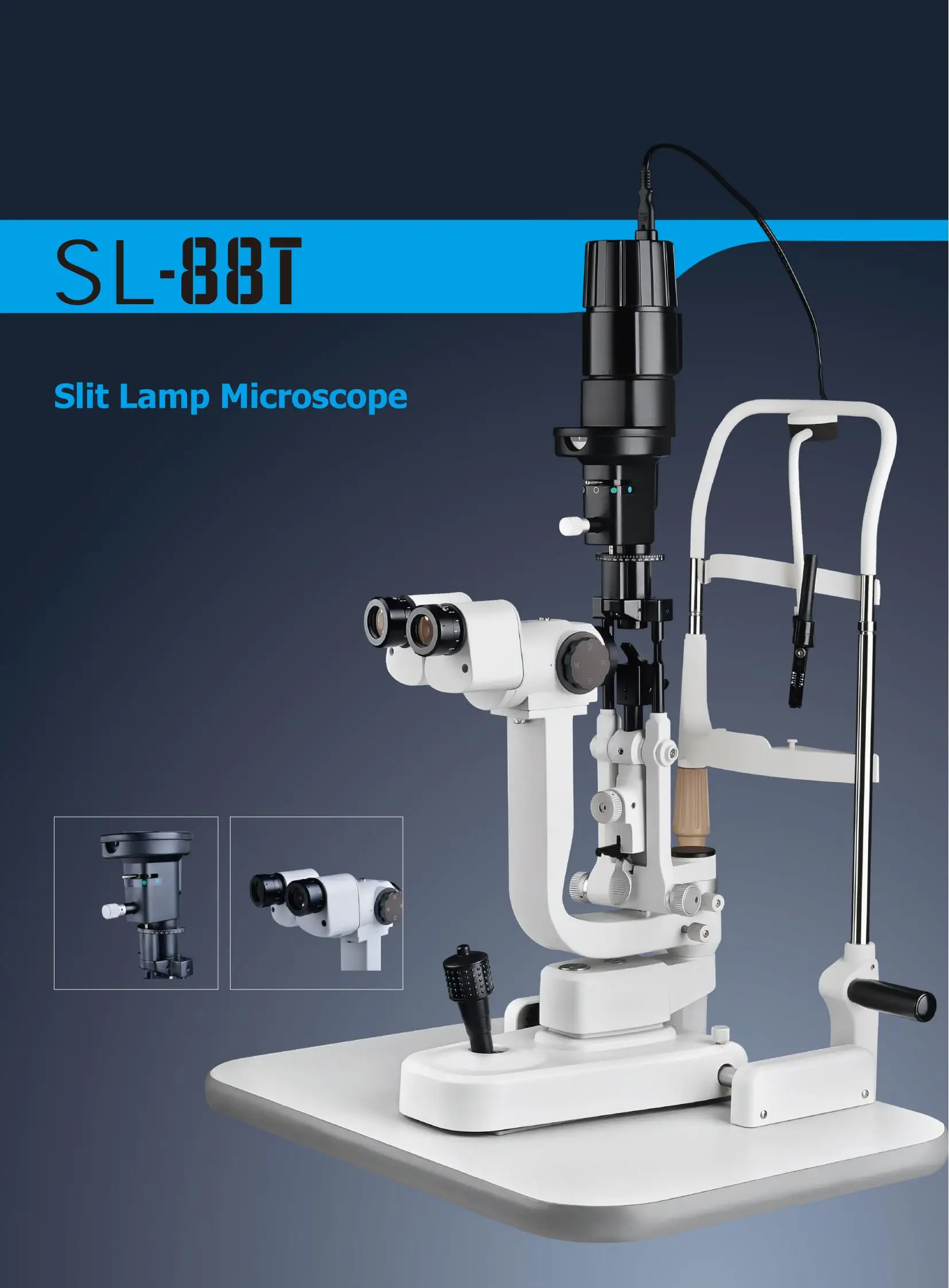 Professional Eye Examination Ophthalmic Eye Exam LED Slit Lamp Microscope With High Precise Eyepiece