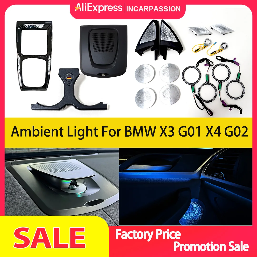 

Ambient Light Speaker Cover for BMW X3 G01 X4 G02 G08, BMW G01 G02 Illuminate Ambient Light Speaker Grille