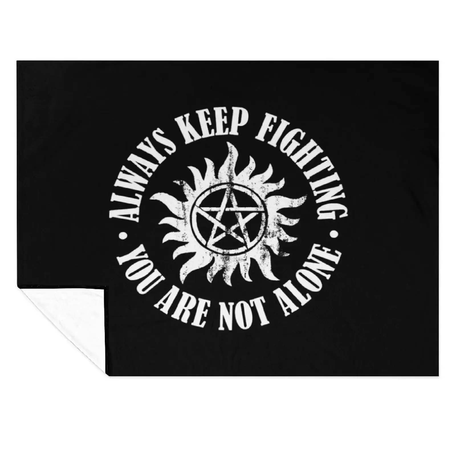 

Always Keep Fighting - White Throw Blanket cosplay anime warm for winter christmas gifts halloween Blankets