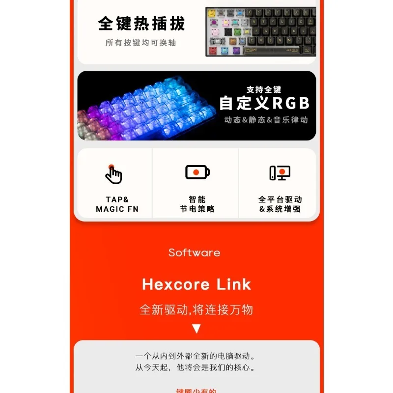 لوحة مفاتيح ميكانيكية HEXCORE ANNE PRO 2D Anne بلوتوث RGB بإضاءة خلفية 60 للكمبيوتر المحمول iPad لوحة مفاتيح CS2 APEX VALORANT PUBG