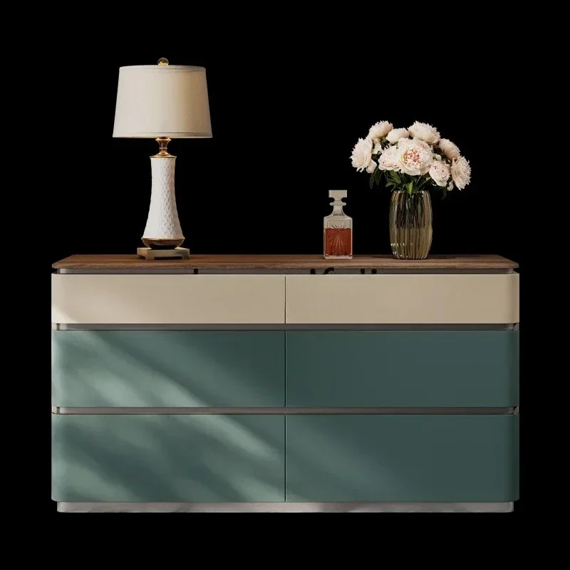 

A50 Light luxury bedside bucket cabinet custom bedroom walnut TV cabinet storage drawer storage porch chest cabinet
