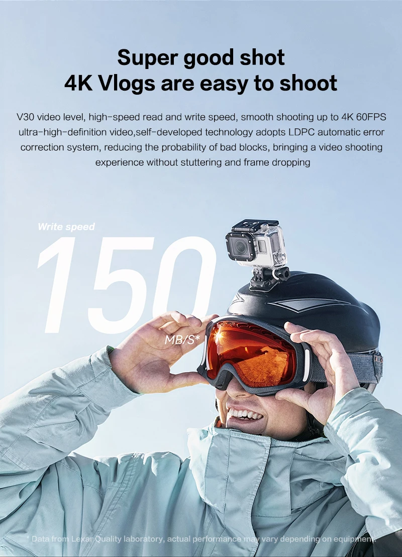 Lexar SILVER PLUS microSD-Karte SDXC UHS-I A2 V30 U3 205MB/s 1366X TF-Karte 64GB 128GB 256GB 512GB 1TB für DJI Drohne 4K Video – Detail 6