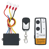 Kit de Control remoto de cabrestante inalámbrico Universal DC12V 12V 50 pies 2 mandos a distancia con luz indicadora para camión Jeep ATV SUV