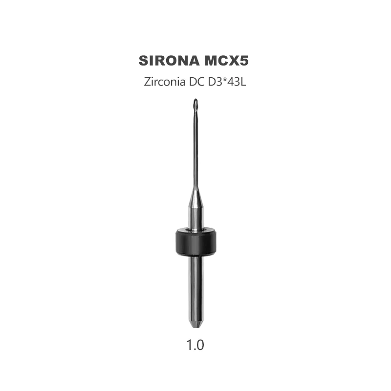 Wiertła do frezowania cyrkonowego Sirona MCX5 narzędzia stomatologiczne D3 * 2.5mm/1.0mm/0.5mm diamentowe do frezarki Sirona MC X5