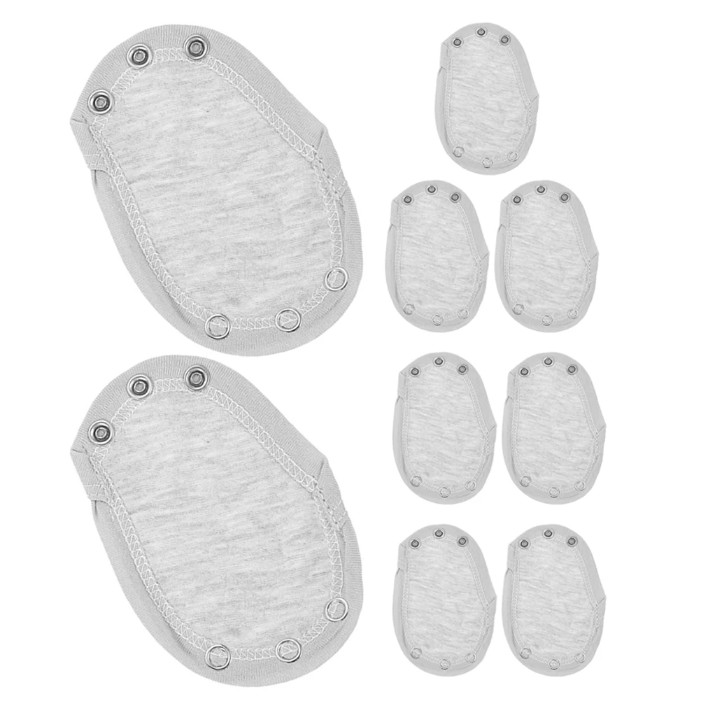 9 Pcs Baby Hoodie Extension Bodysuit Extender for Jumpsuits Extenders Toddlers Snaps Double Layer
