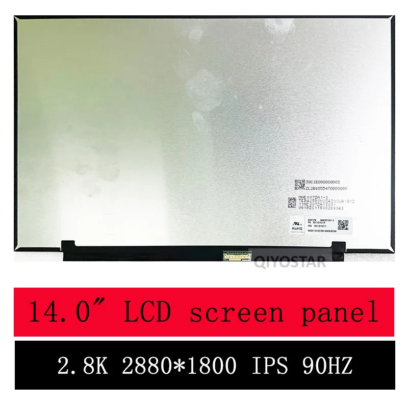 B140QAN04.0 for Lenovo Yoga Slim 7 Pro 14ARH7 82UU 16:10 2.8K 14.0'' LCD Screen Display Panel Matrix 2880x1800 Non-Touch 40 Pins