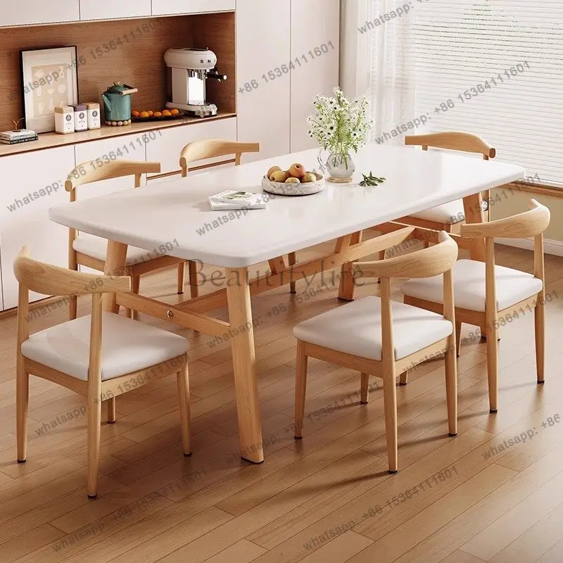 PG Wood Chairs Dining Table Kitchen Dressing Nordic Study Designer Dining Table Conference Restaurant Bistro Mesa Home Furniture