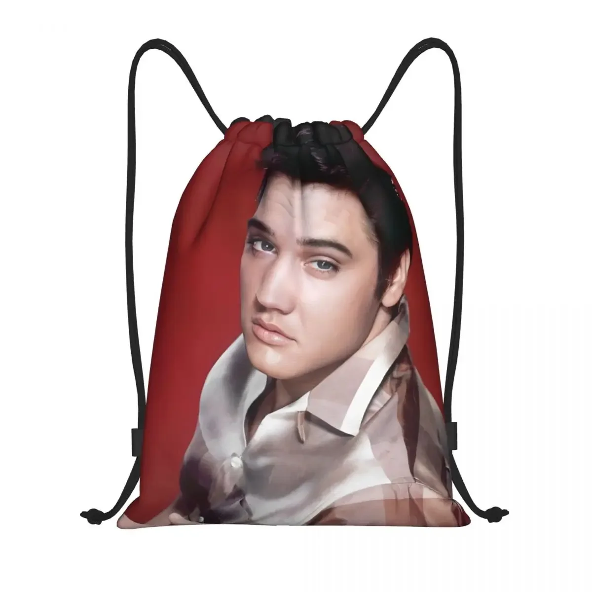 E-Elvis Presley Drawstring Backpack Gym Sports Sackpack String Bag for Yoga