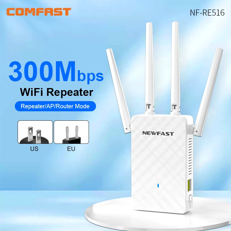 300Mbps Wifi Repeater 2G Repetidor Sinal Amplificador 802.11n Long Range 4 Antena Router Wi-fi Range Extender Signal Booster