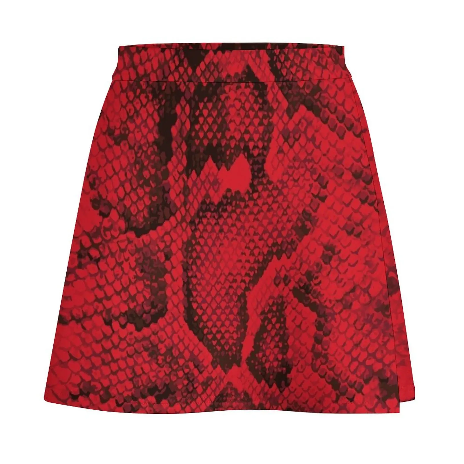 Red Snakeskin Mini Skirt Women's summer skirt Miniskirt woman kpop novelty in clothes