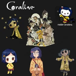 Coraline Movie Patches for Clothing Thermal Patches Clothing Patch on Clothes DIY T-Shirt on Men Children Garment Decor Gifts