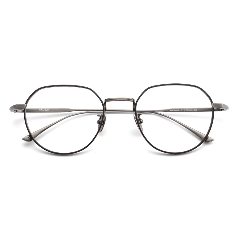 العلامة التجارية اليابانية مصمم البيضاوي جولة النظارات الإطار الرجال إطار كبير التيتانيوم النقي الرجعية مشهد النظارات خفيفة نمط جديد #6