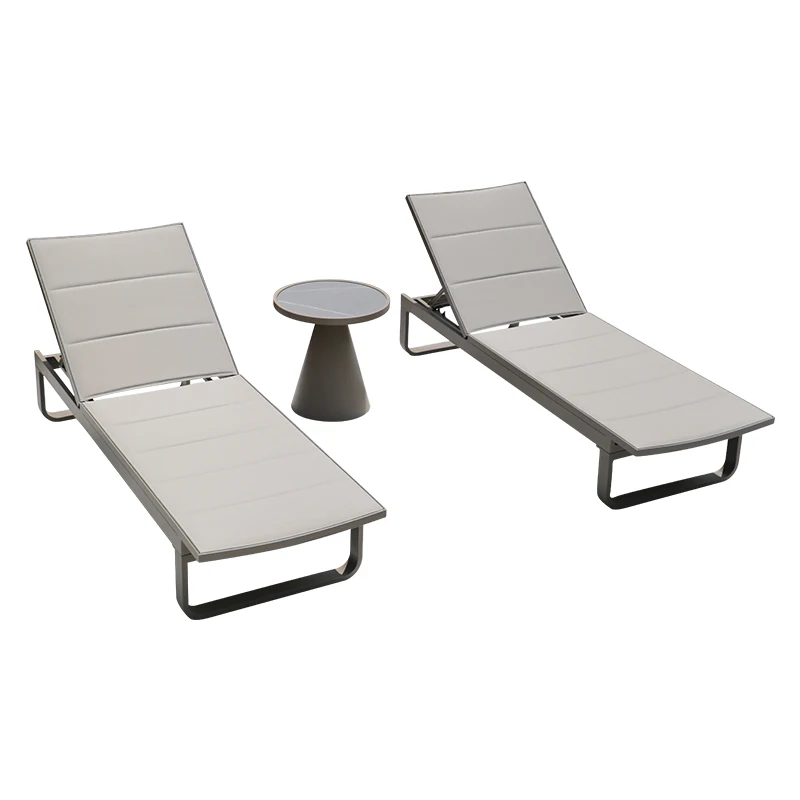 

Outdoor Pool Bed and Breakfast Outdoor Waterproof Sun Protection Resort Beach Double Layer Teslin Lounger Lunch Lounger