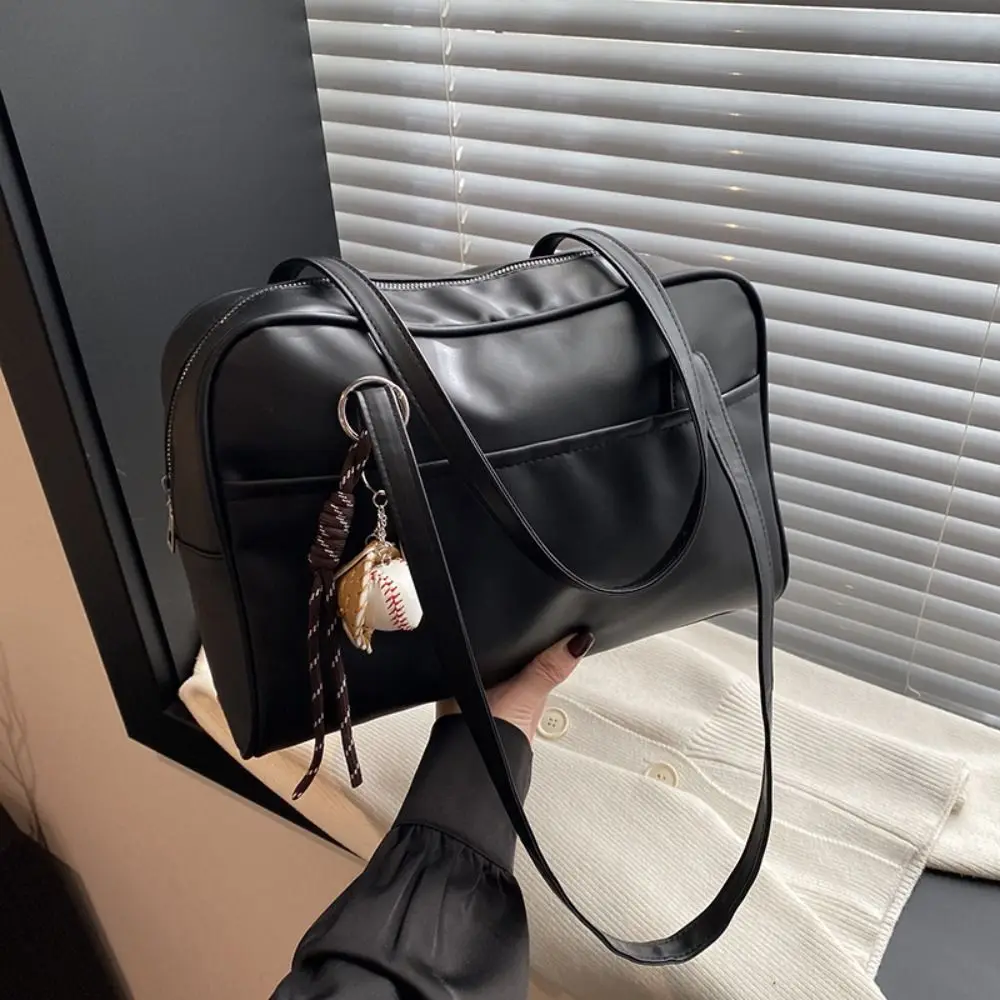 New PU Leather Shoulder Bag Large Capacity with Pendant Crossbody Bags Tote Bag Women image 3
