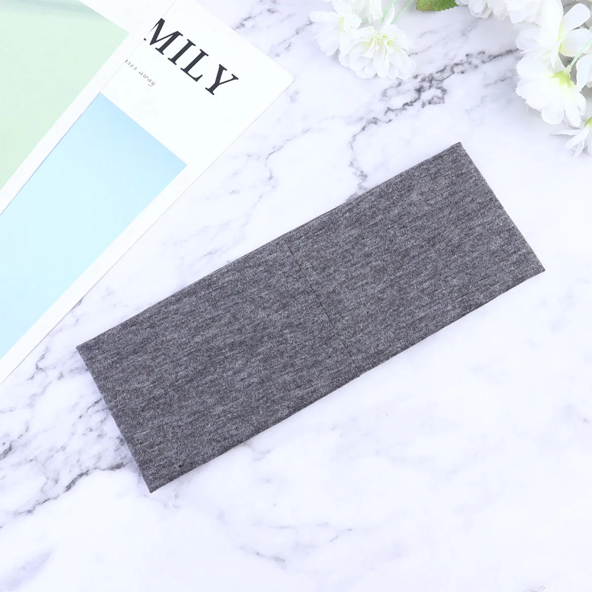 

5Pcs Women Hairband Wide Sweat Absorption Headband for Sports Yoga Running Exercise Face Washing Reusable Soft Elastic Bands