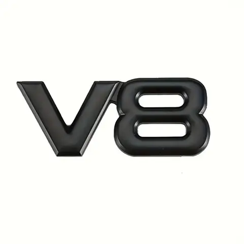 Metal 3D V8 Engine Displacement Trunk Rear Car Badge Decal Emblem Sticker Auto Styling For TOYOTA VW BENZ BWM VOLVO JEEP AUDI 8 best sales toyota logo black - №7