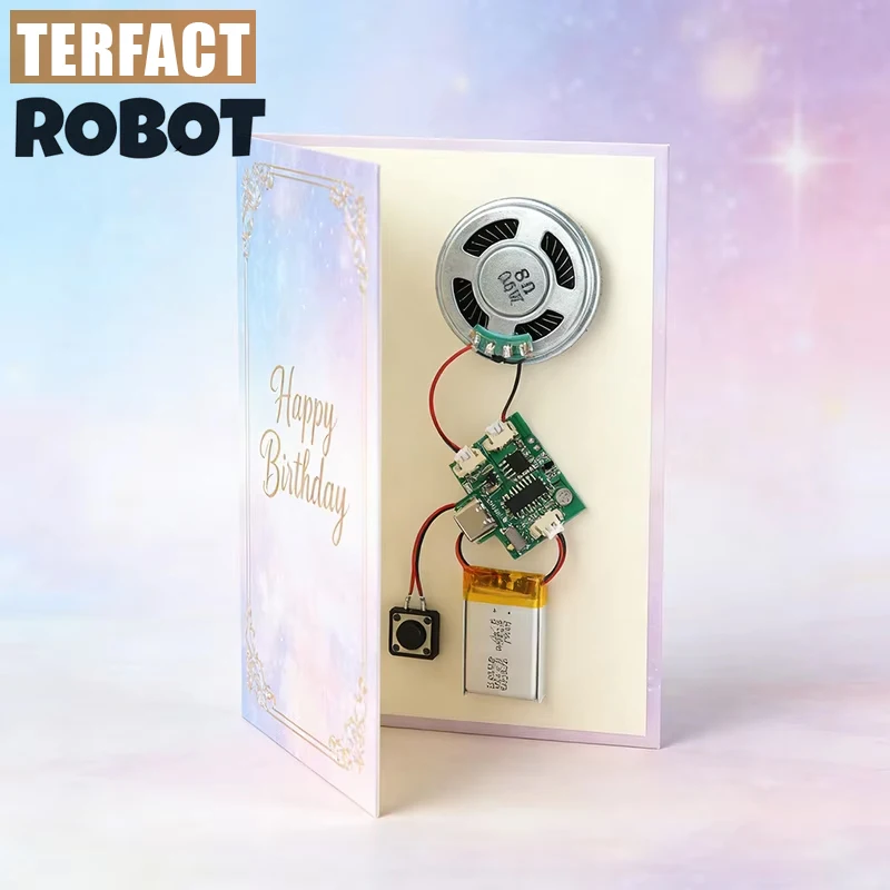 8MB Audio Recording and Playback Module Type-C DIY Greeting Card Fridge Magnet Module for Birthday Cards