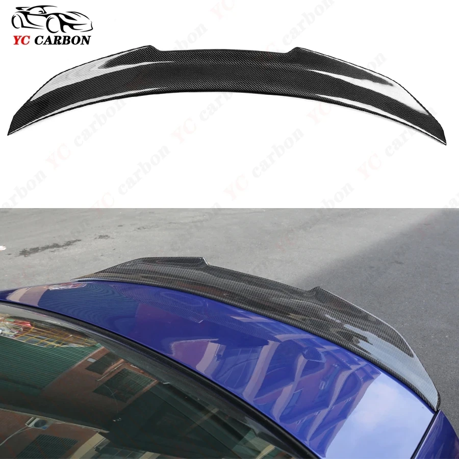 For BMW 3 Series G20 G28 330i 325i PSM Style Carbon Fiber Tail fins Rear Spoiler Duckbill Car Wing Retrofit the rear wing