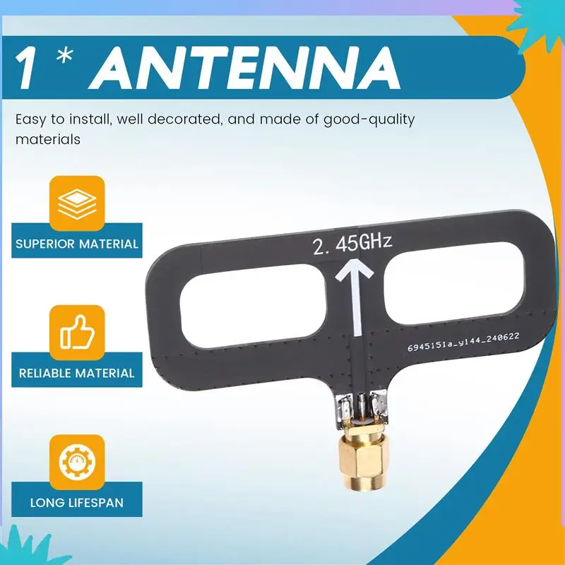 ABZW 2,4 GHz Antena o zwiększonej zasięgu Antena kierunkowa Antena ELRS o wysokim wzmocnieniu Antena głowicowa wysokiej częstotliwości Antena kierunkowa A