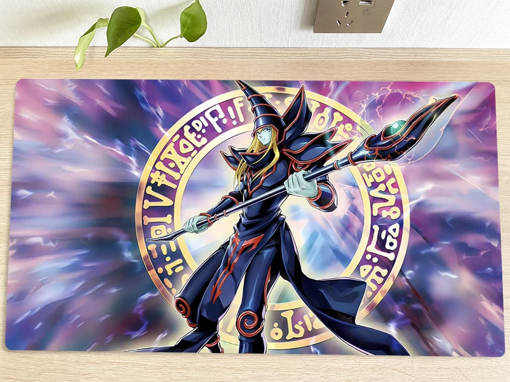 YuGiOh Table Playmat Dark Magician TCG CCG Mat Trading Card Game Mouse Pad Gaming Play Mat 60x35cm Mousepad Free Bag