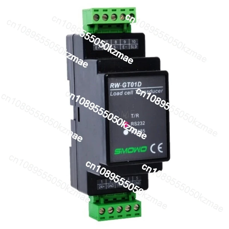 Load Cell Amplifier 24-bit AD Weighing Transmitter Weight Sensor Voltage Current Converter RS232 or RS485 Modbus RTU Din Rail