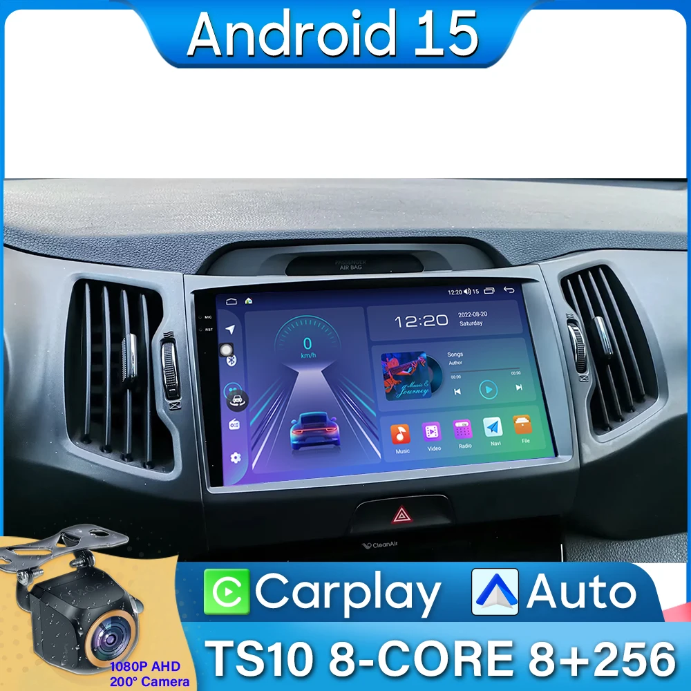 

Автомобильный радиоприемник для Kia Sportage 3 SL 2010-2016, навигация, GPS, Android, автостерео, Android 15, экран, авторадио, Carplay, Wi-Fi, 4G, без 2din