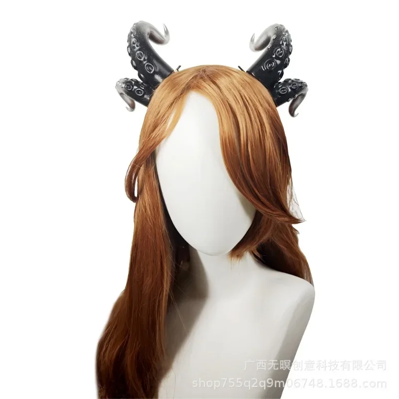 Cospaly Props Black Octopus Horn Rock Goth Lolita Headband Punk Party Anime