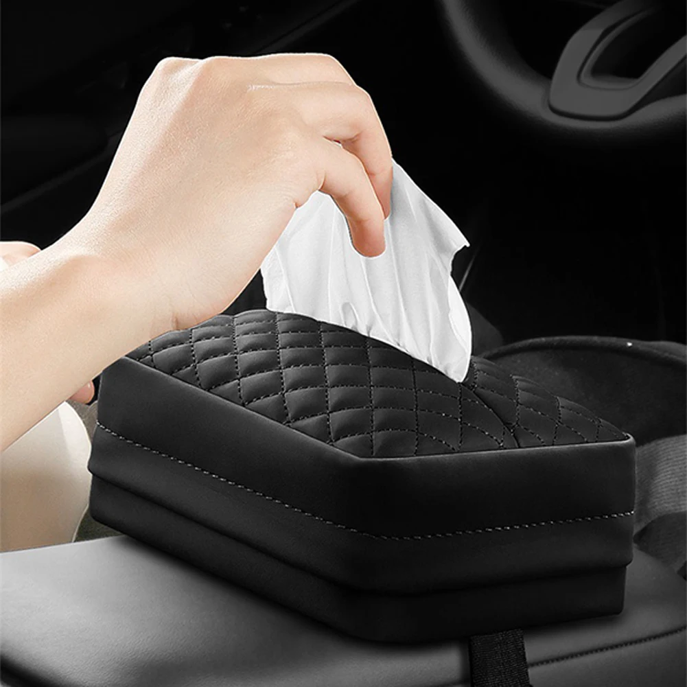 1PC Black Paper Drawing Box Adjustable And Removable Straps Part Name Package Content Mounted Tissues Box