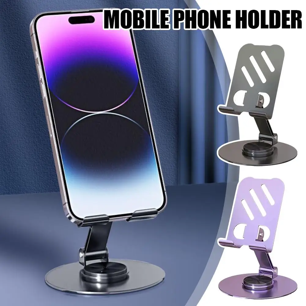 Metal Phone Tablet Holder 360° Rotation Anti Slip Foldable Lazy Portable Adjustable Desktop Brackets Flexible Phone S I4v5
