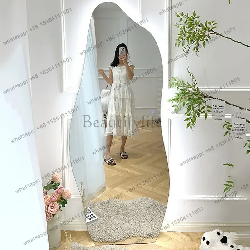 LD Luxury Irregular Mirror Living Room Modern Moving Full Body Men Standing   Mirror Bathroom Espelhos Home Products