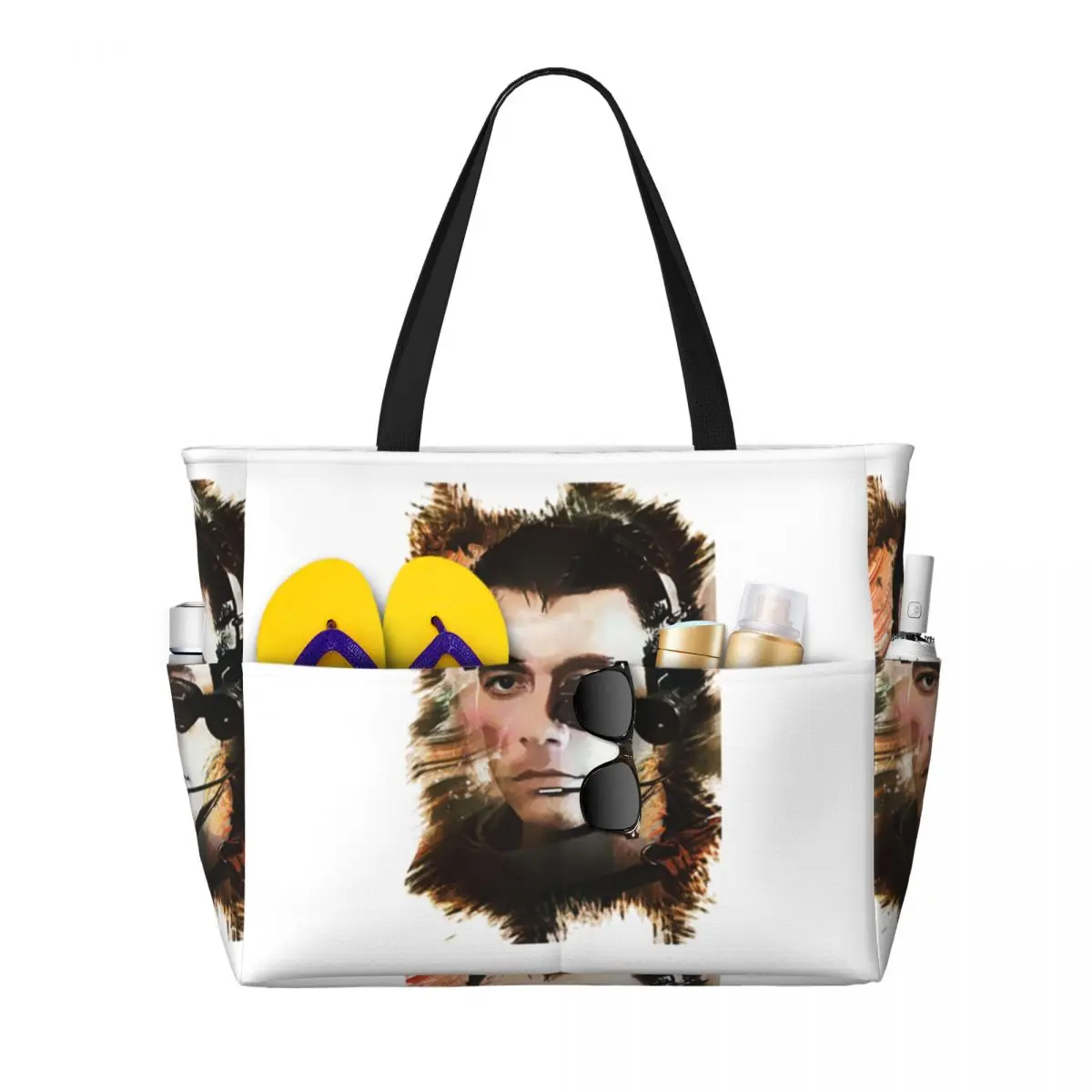 Universal Soldier Jean Claude Van Damme Beach Tote Bag Sport Gym Yoga Duffle Large Tote Bag Women Travel Bag Fitness bag