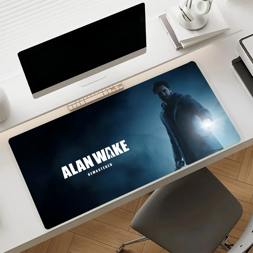 Games A-Alan W-Wake Mouse Pad Anti Slip Rubber Edge Locked Thickened Laptop Gaming Desk Mat
