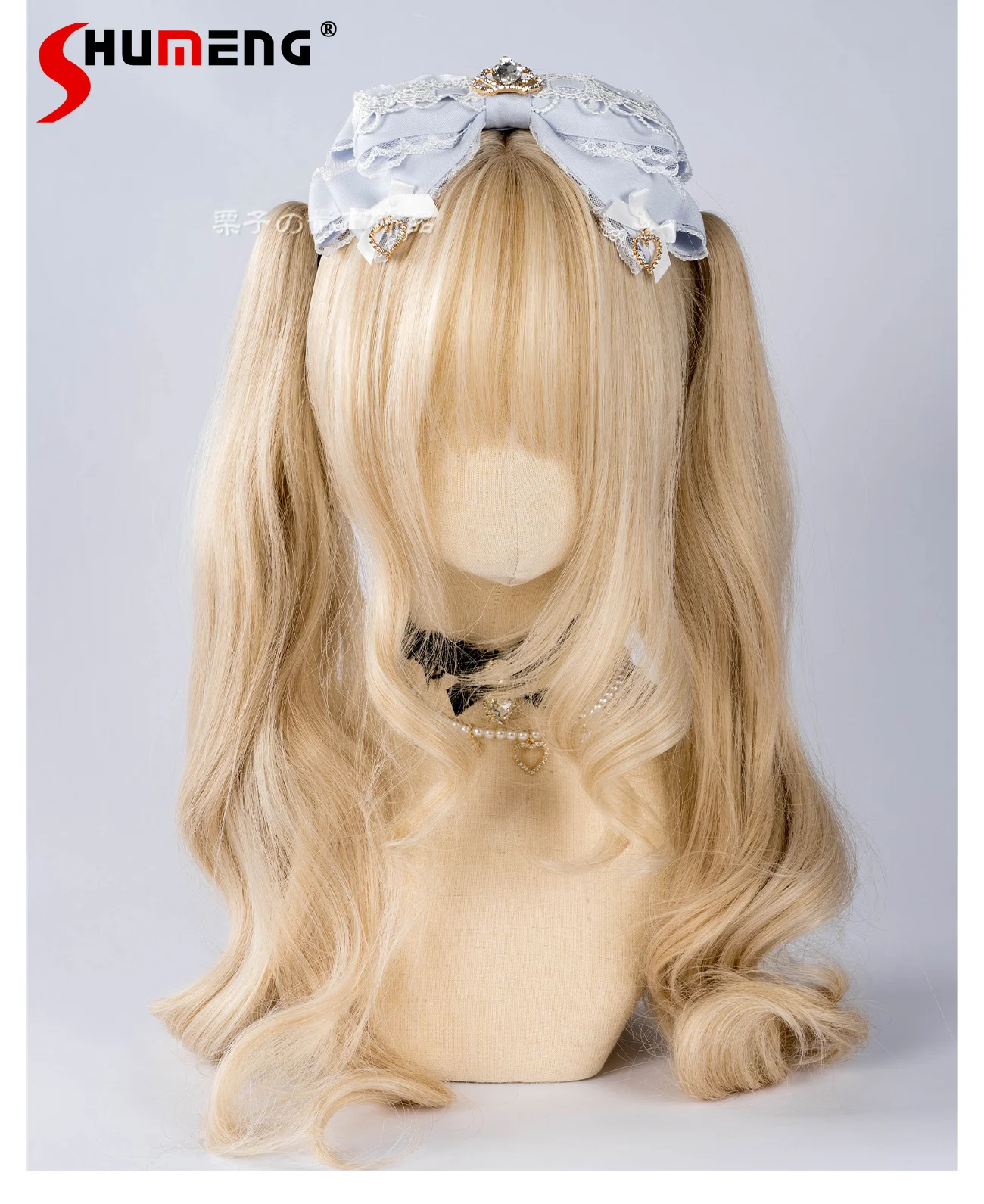 

Japanese Mine Style Mass Production Handmade Lolita Headband Lace Bow Diamond Crown Versatile Sweet Cute Hair Accessories Women