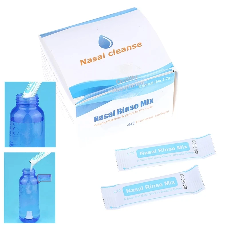 2.7g Nose Cleaner Salt Nasal Wash Salt Pack Mix Allergy Relief Washing Rinse Accesorry for Irrigator Sinusite Neti Pot Bottle