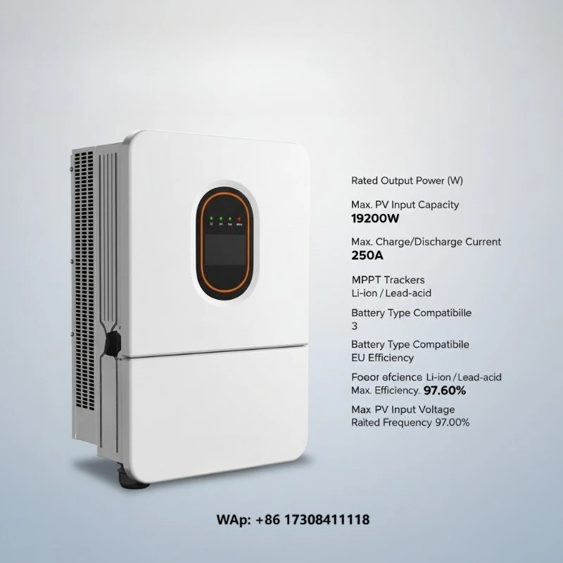 Ginza Three Phase Inverter IP65 12KW Hybrid 3 Remote Monitoring Via WiFi Bluetooth MAX PV 13200W On/off Solar Inverter