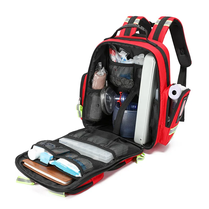 Multi Functional Combination Medical Emergency Backpack, First Aid Backpack, Fire Backpack, Home Follow-Up Bag, Medical Backpack