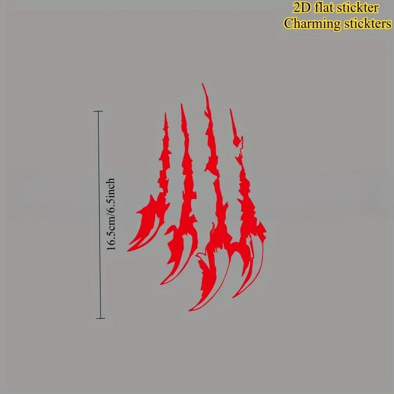 Claw Scratch Sticker 1PC Funny Ripping Effect Vinyl Decal 2D Flat Car Truck Motorcycle Exterior Decor