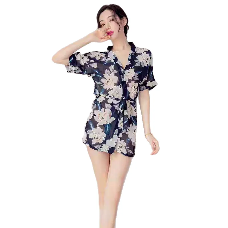 Women Summer Chiffon Cami Nightgown, Printed Lightweight Slip Dress, Elegant Intimate Loungewear for European American Cross-border view 5