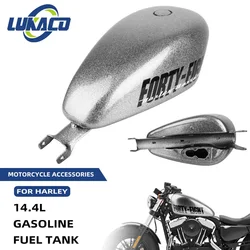 14.4L Forty-eight Motorcycle 3.8 US Gal Oil Gas Fuel Tanks Iron For Harley Sportster Iron XL 48 883 1200 2004-2018 Moto Tank