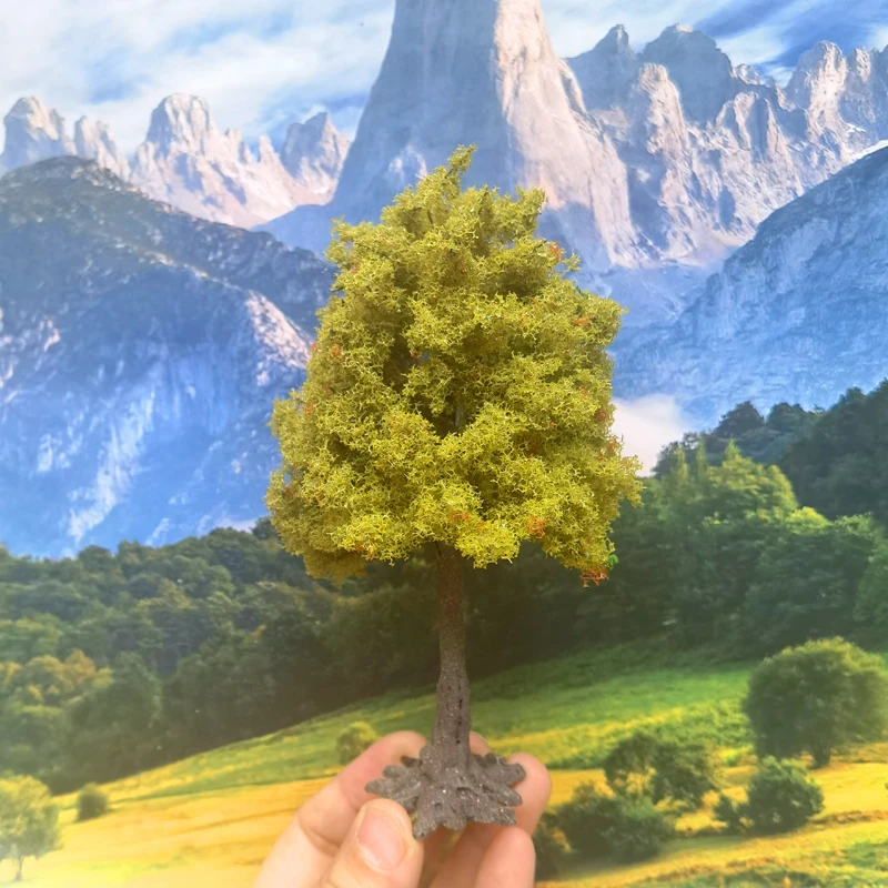 

10/15/22cm Boutique ModelWire Tree Model Hot Selling Ho Scale Model Yellow Green Tree Field Military Sand Table Layout Material