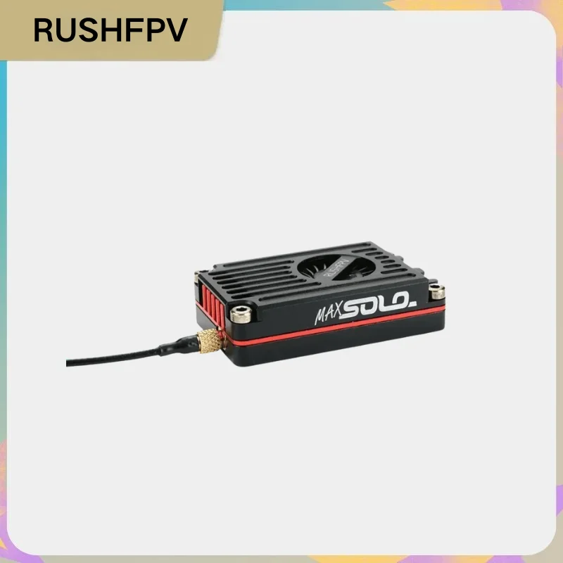 

RUSHFPV MAX SOLO 5.8GHz 2.5W VTX 40CH SmartAudio CNC Aluminum Case Silent Fan for 2-6S FPV Freestyle Long Range Drone
