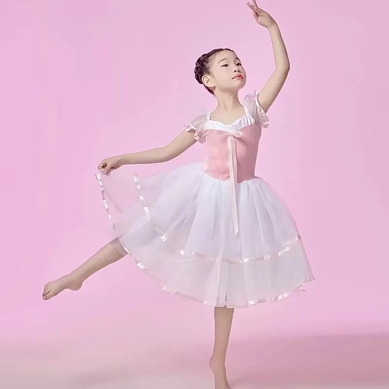 

Girl Ballet Tutu Dress Children Stage Performance Costume Kid'S Professional Dancewear Swan Lake Dance Dresses For Girls