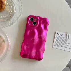 Qianliyao funda de teléfono con patrón de onda de burbuja 3D para iPhone 16, 15, 14, 13, 12, 11 Pro Max, 14promax, 14pro, cubierta trasera suave a prueba de golpes