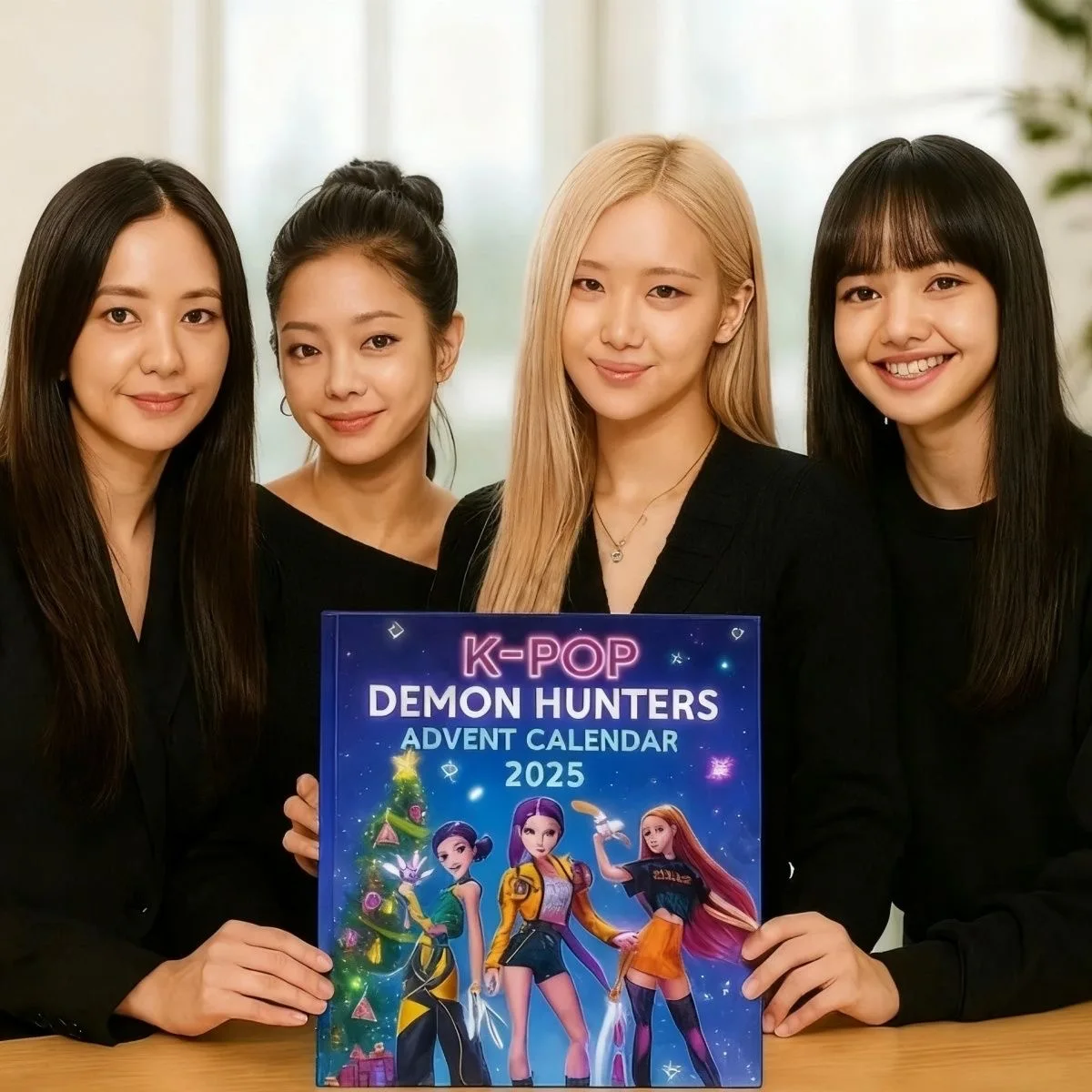 2025 العد التنازلي التقويمات Kpop شيطان الصيادين تقويم القدوم نموذج دمية جمع مكتب الديكور الأطفال هدايا عيد الميلاد